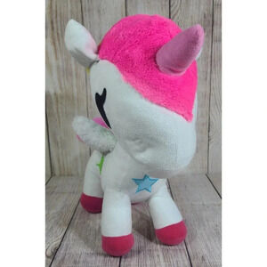 Tokidoki Neon Star Plush Stellina Unicorno Stuffed Animal Toy White Pink 17"